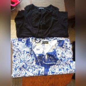 Rafaella Split Neck Tanks size L set of 2